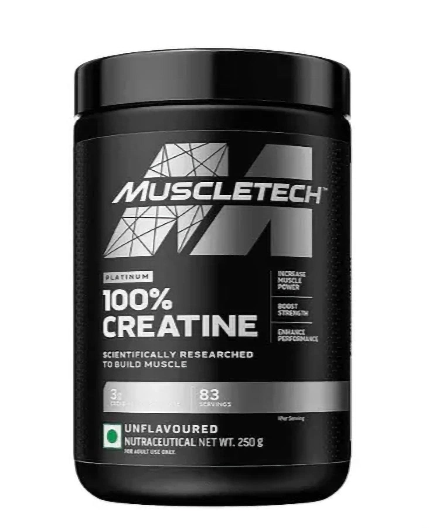 MuscleTech Platinum 100% Creatine — 250g (83 Servings)